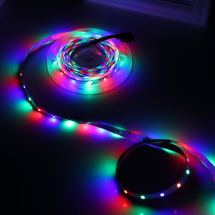 Bare Board 2835 SMD RGB LED Rope Light, 60 LED/m, Length: 5m, 12V 2A 100-240V, with 24-key Remote Control(US Plug)
