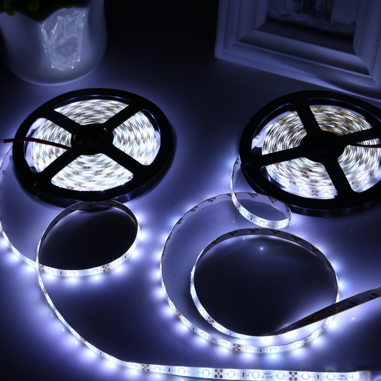 2pcs Bare Board 2835 SMD Dimmable White Light / Warm Light LED Rope Light, 60 LED/m, Length: 5m, 12V 2A 100-240V(UK Plug)