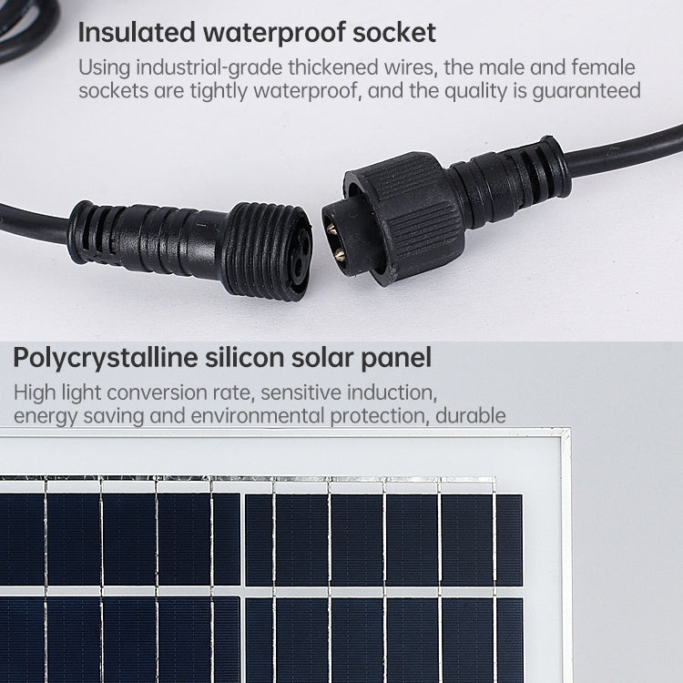 300W 734 LEDs Home Sensor Garden Light Outdoor Waterproof Solar Flood Light with Remote Control (Black)
