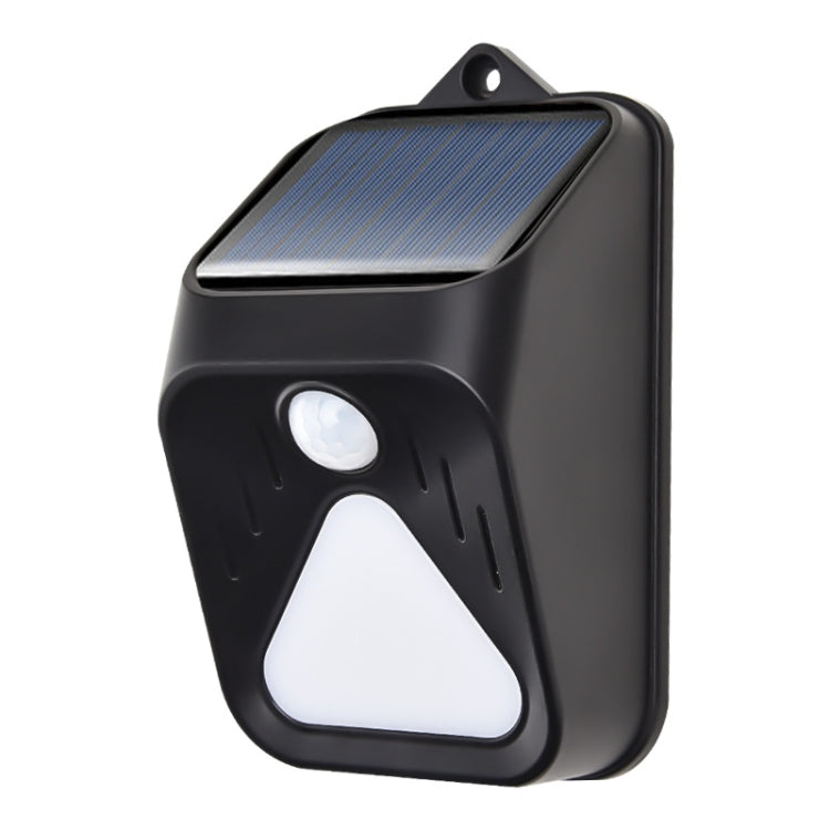 Solar Burglar Alarm Light Remote Control Human Body Induction Alarm (Black)