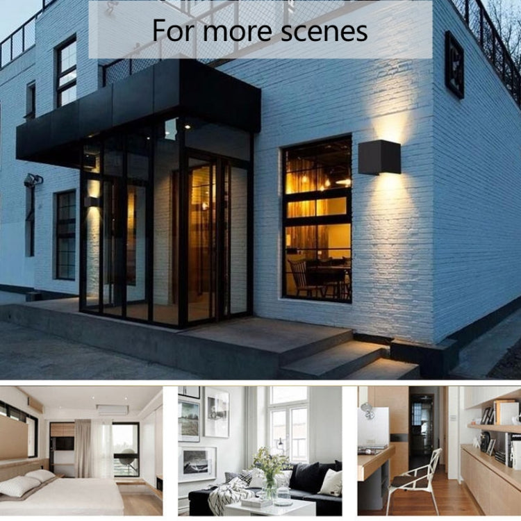 6W Light Shape Adjustable Aluminum Shell COB LED Wall Light, IP65 Waterproof Cubic Shape Outdoor and Indoor Decorative Light for Living Room, Bedroom, Aisle, Hotel, AC 85-265V