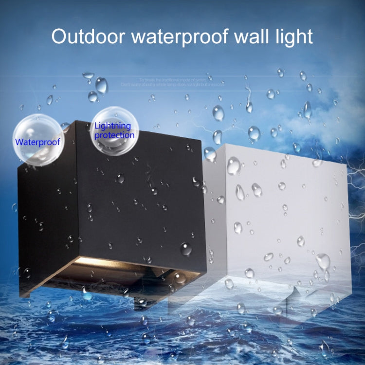 6W Light Shape Adjustable Aluminum Shell COB LED Wall Light, IP65 Waterproof Cubic Shape Outdoor and Indoor Decorative Light for Living Room, Bedroom, Aisle, Hotel, AC 85-265V