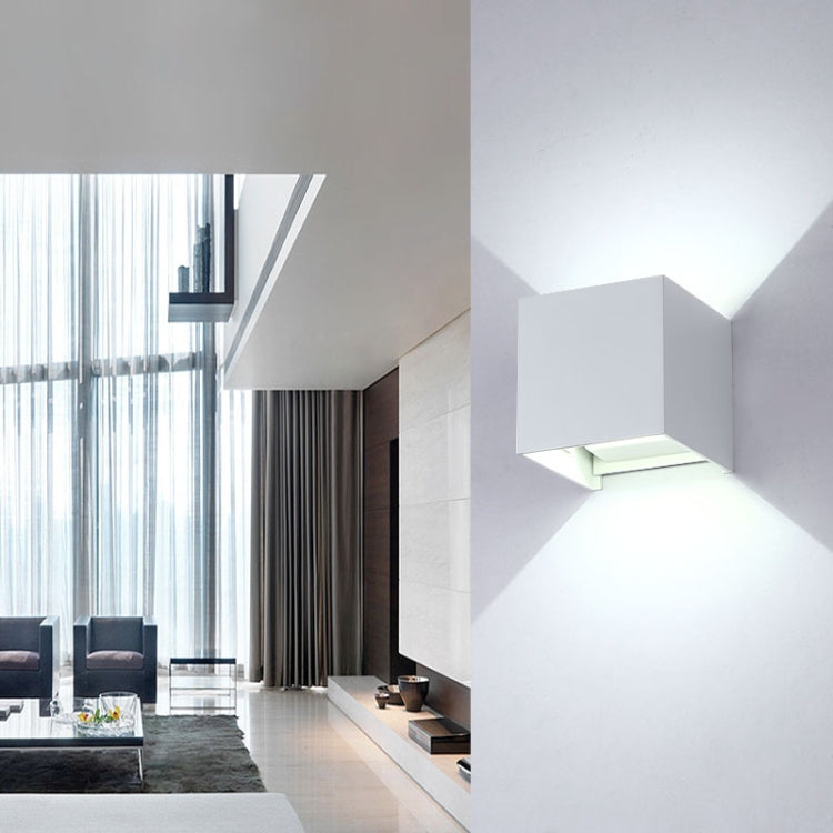 6W Light Shape Adjustable Aluminum Shell COB LED Wall Light, IP65 Waterproof Cubic Shape Outdoor and Indoor Decorative Light for Living Room, Bedroom, Aisle, Hotel, AC 85-265V