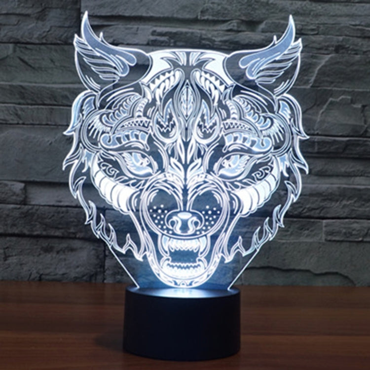 Leopard Shape 3D Touch Switch Control LED Light , 7 Colour Discoloration Creative Visual Stereo Lamp Desk Lamp Night Light