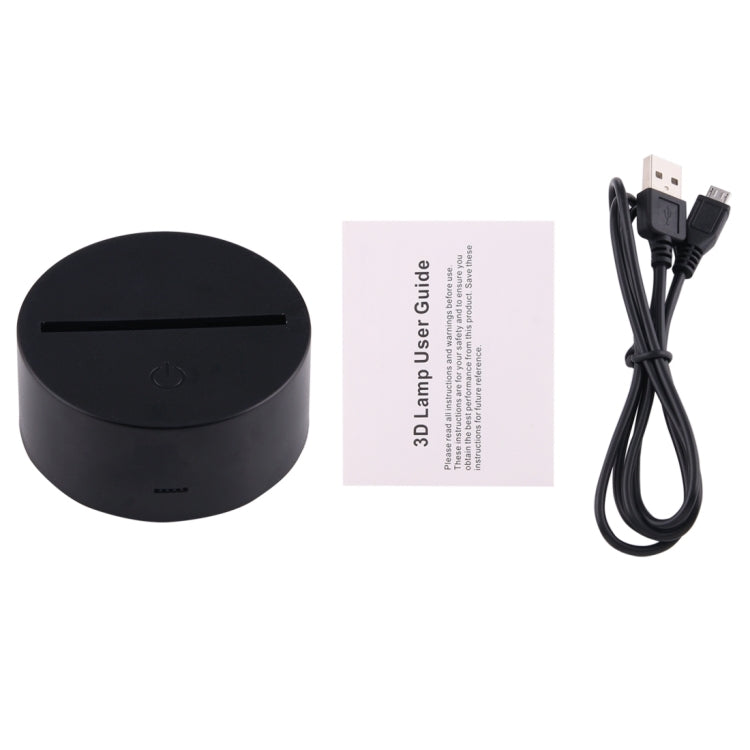 Leopard Shape 3D Touch Switch Control LED Light , 7 Colour Discoloration Creative Visual Stereo Lamp Desk Lamp Night Light
