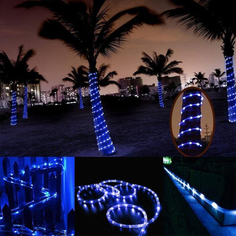 5m Casing Rope Light, Solar Panel  water resistant  50 LED(Blue Light)