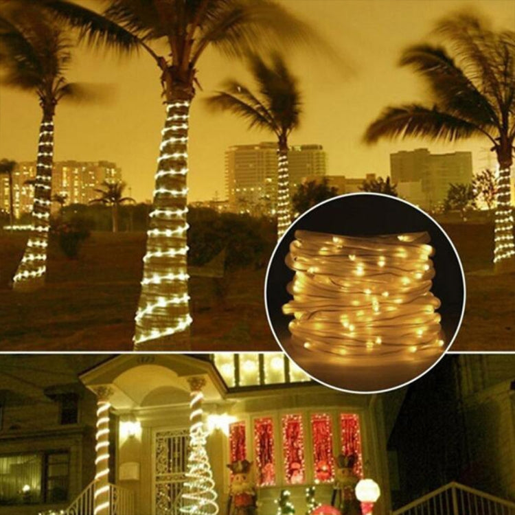 5m Casing Rope Light, Solar Panel  water resistant  50 LED(Warm White)