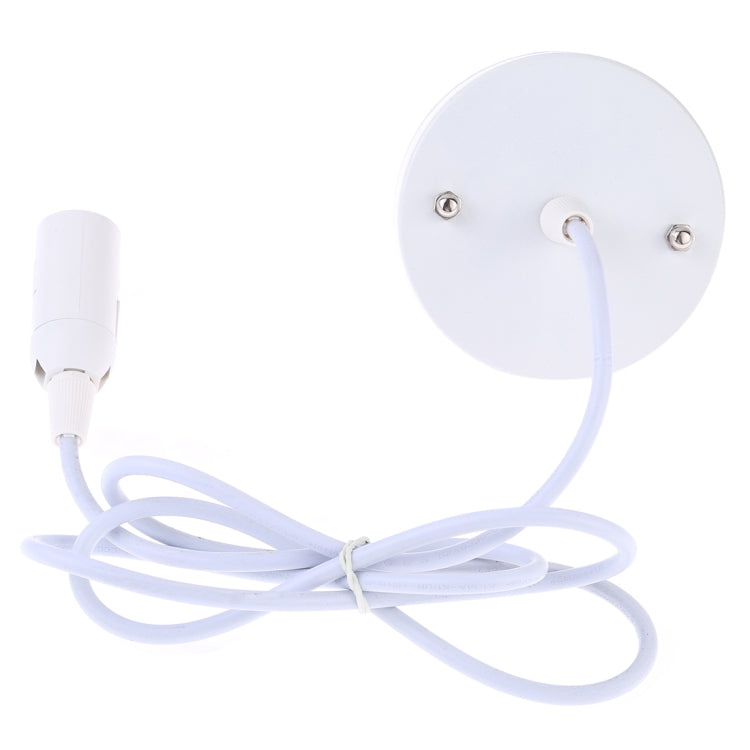 E14 Lamp Holder DIY Ceiling Chandelier Light Bulbs Screw Base Socket, Cable Length: 1m(White)