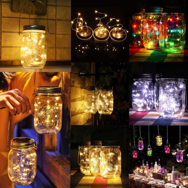10 LEDs Solar Energy Mason Bottle Cap Pendent Lamp Outdoor Decoration Garden Light, Not Include Bottle Body(White Light)