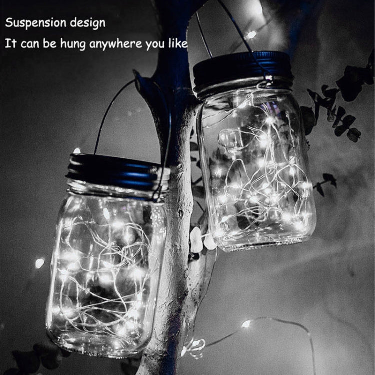 10 LEDs Solar Energy Mason Bottle Cap Pendent Lamp Outdoor Decoration Garden Light, Not Include Bottle Body(White Light)