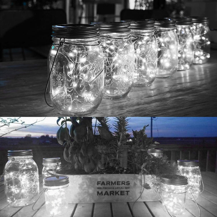10 LEDs Solar Energy Mason Bottle Cap Pendent Lamp Outdoor Decoration Garden Light, Not Include Bottle Body(White Light)