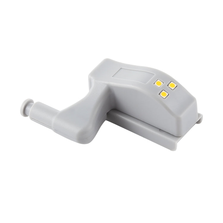 10 PCS 0.3W Universal Inner Hinge LED Sensor lamp Cupboard 3 LEDs Night light Auto ON/OFF Bulb(Warm White)