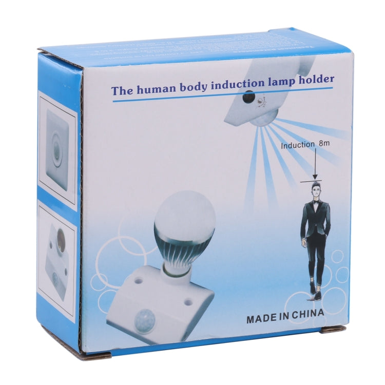 E27 Human Body Induction Lamp Holder, AC 110-240V