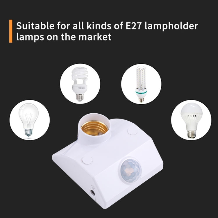 E27 Human Body Induction Lamp Holder, AC 110-240V