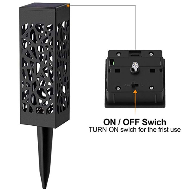Outdoor Hollowing Out Solar Energy Garden Lawn Lamp(Warm White)
