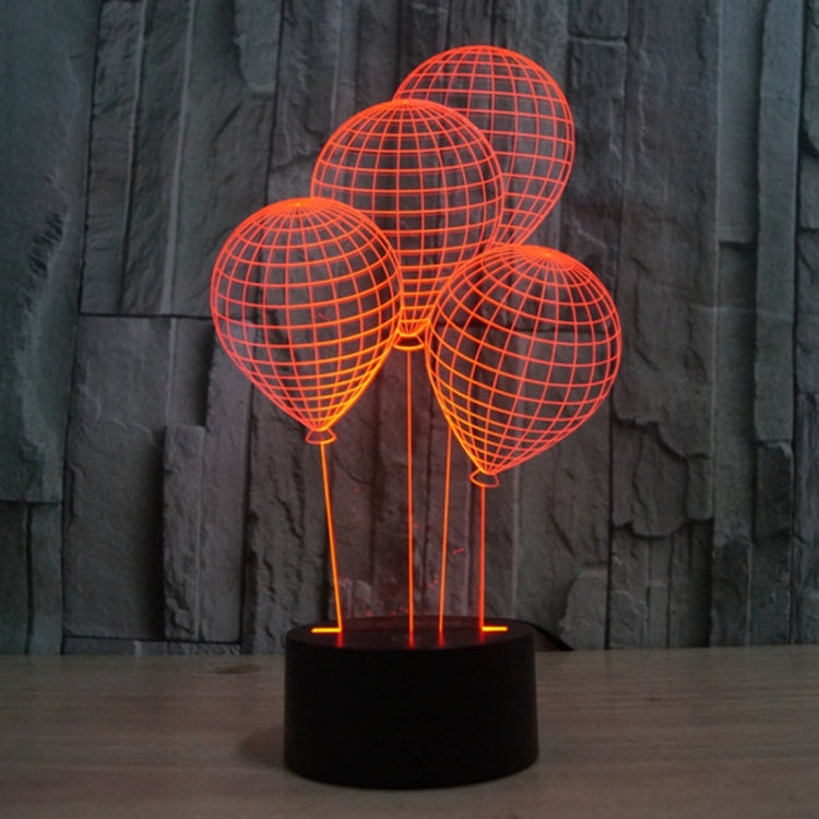 Balloon Style 3D Touch Switch Control LED Light , 7 Color Discoloration Creative Visual Stereo Lamp Desk Lamp Night Light