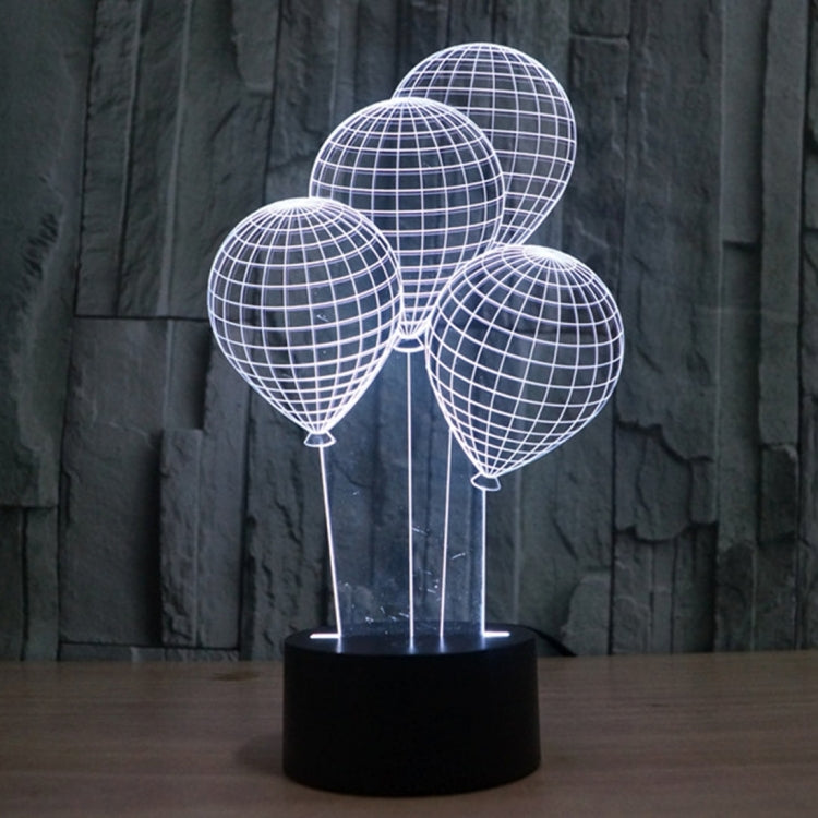 Balloon Style 3D Touch Switch Control LED Light , 7 Color Discoloration Creative Visual Stereo Lamp Desk Lamp Night Light