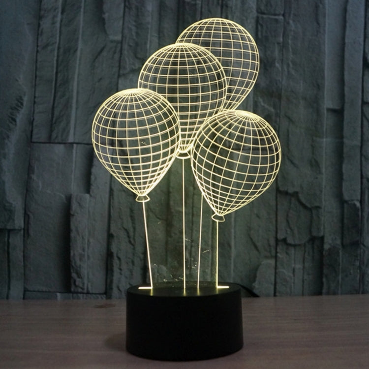 Balloon Style 3D Touch Switch Control LED Light , 7 Color Discoloration Creative Visual Stereo Lamp Desk Lamp Night Light