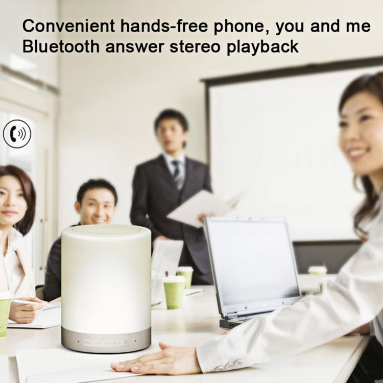 388 Atmosphere Light Music Table Lamp Multifunctional Wireless Bluetooth Speaker , with LED Light & Handle, Support AUX IN & Hands-free Answer & TF Card