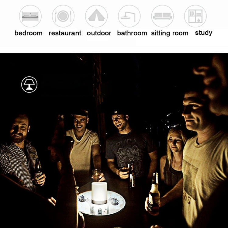 388 Atmosphere Light Music Table Lamp Multifunctional Wireless Bluetooth Speaker , with LED Light & Handle, Support AUX IN & Hands-free Answer & TF Card