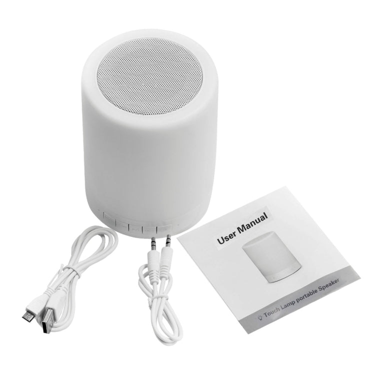 388 Atmosphere Light Music Table Lamp Multifunctional Wireless Bluetooth Speaker , with LED Light & Handle, Support AUX IN & Hands-free Answer & TF Card