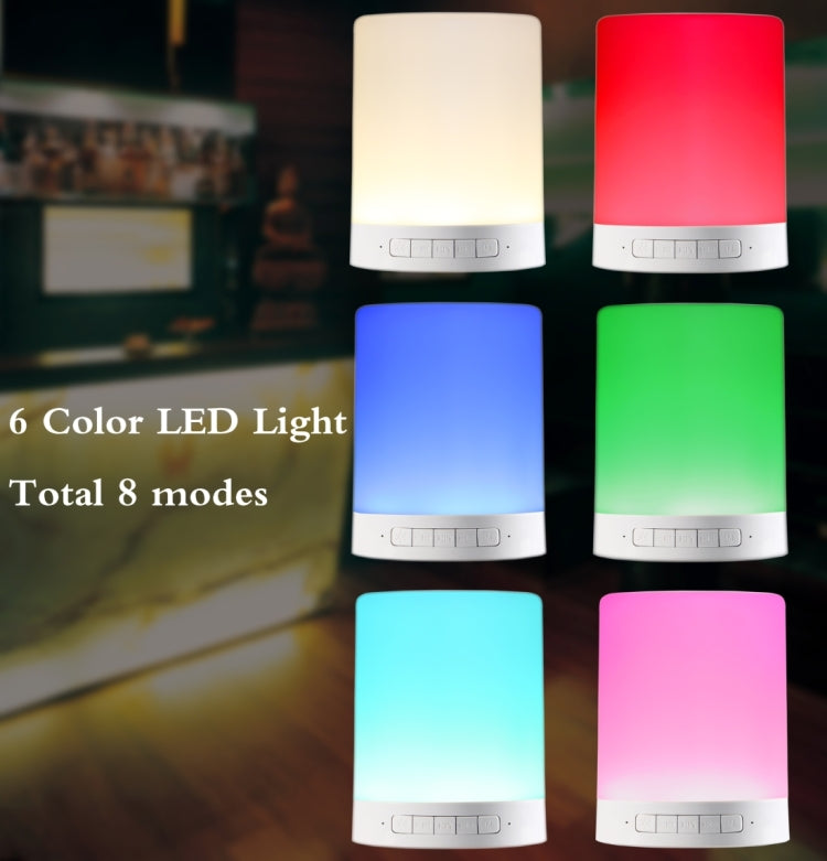 388 Atmosphere Light Music Table Lamp Multifunctional Wireless Bluetooth Speaker , with LED Light & Handle, Support AUX IN & Hands-free Answer & TF Card