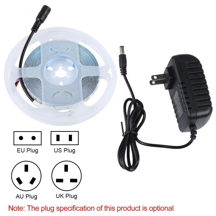5m Bare Board 2835 SMD RGB LED Rope Light, 120LED/m, 12V 2A 100-240V (UK Plug)