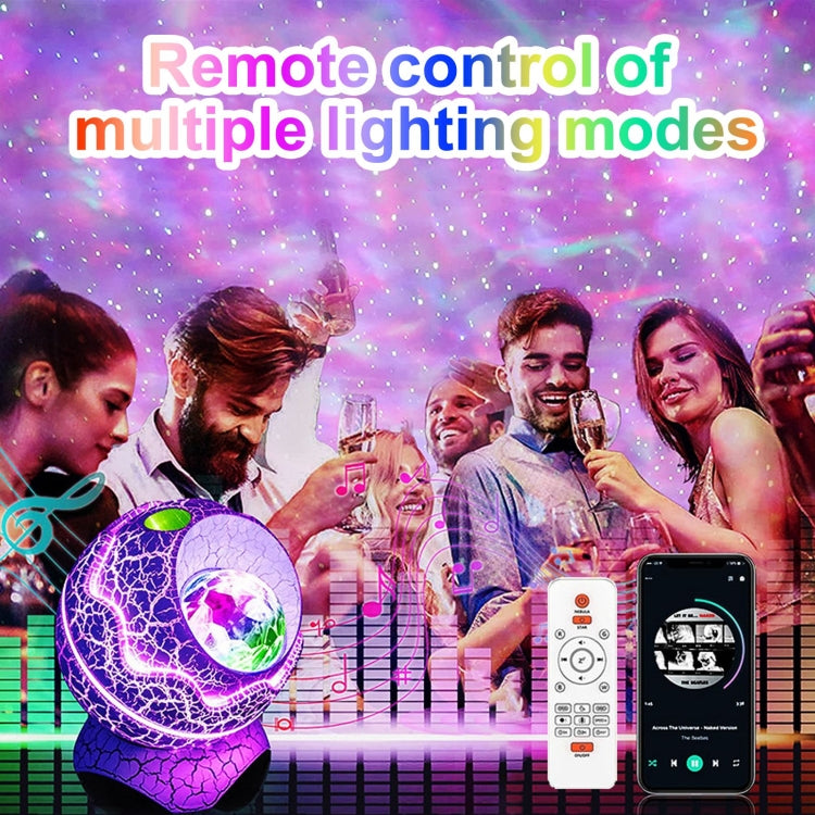 Gold Starry Projector Music Night Light with Remote Control(Colorful Light)