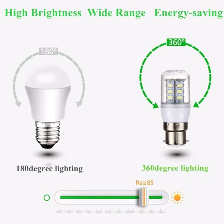 B22 2.5W LED Corn Light 24 LEDs SMD 5730 Bulb, AC 110-220V (White Light)