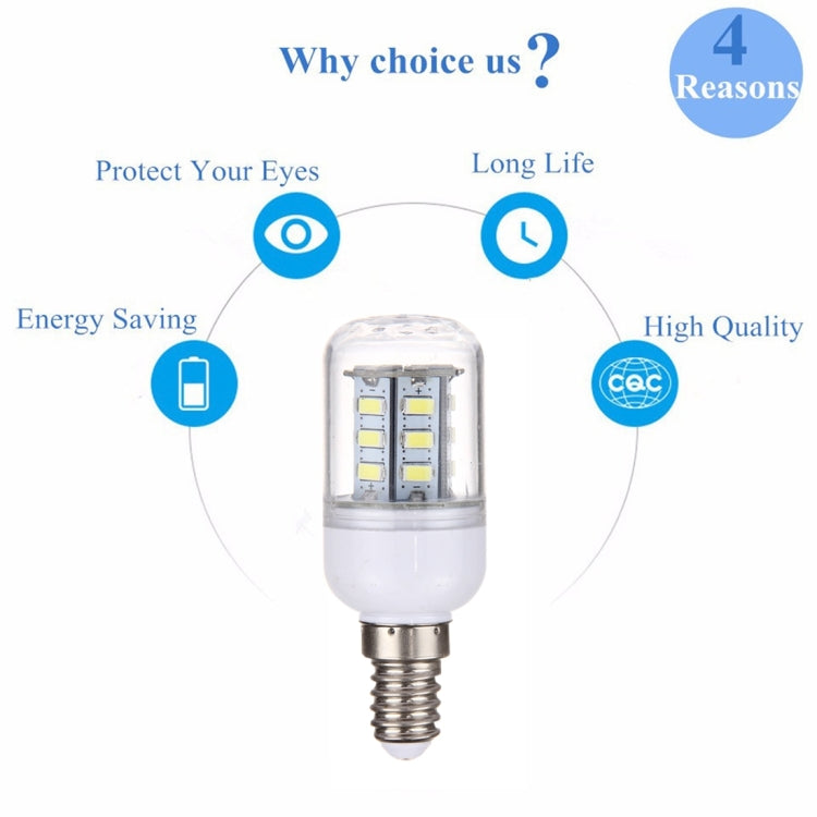 E14 2.5W 24 LEDs SMD 5730 LED Corn Light Bulb, AC 12-24V(White Light)
