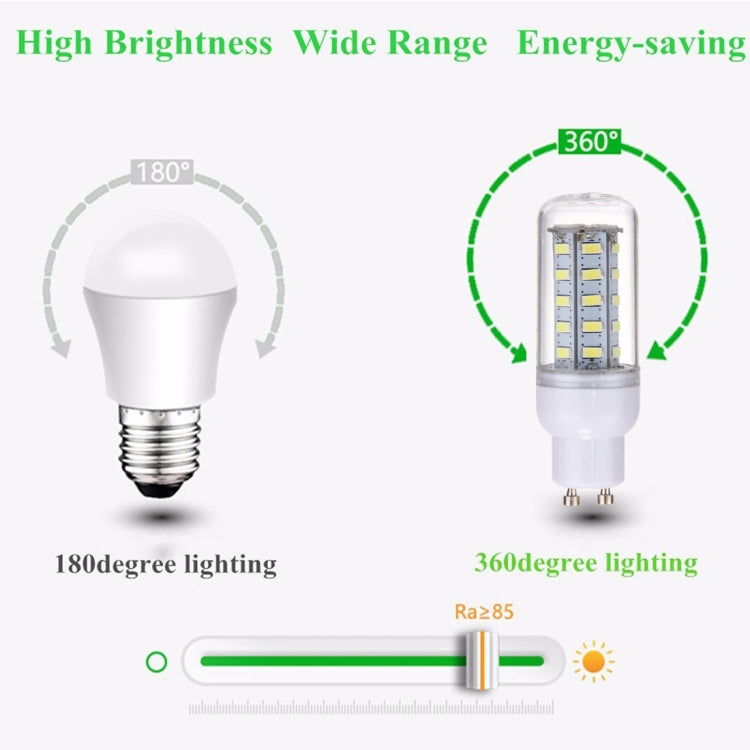 GU10 3.5W LED Corn Light 36 LEDs SMD 5730 Bulb, AC 12V, DC12-24V (White Light)