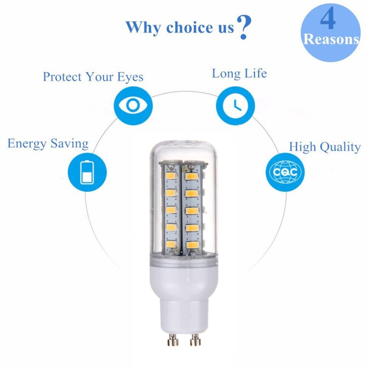 GU10 3.5W LED Corn Light 36 LEDs SMD 5730 Bulb, AC 12V, DC12-24V (Warm White)