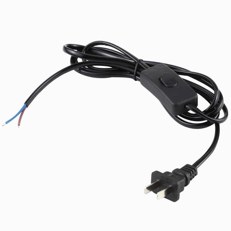 10A Button Switch Power Supply Cable, Cable Length: 1.8m, US Plug, AC 220V