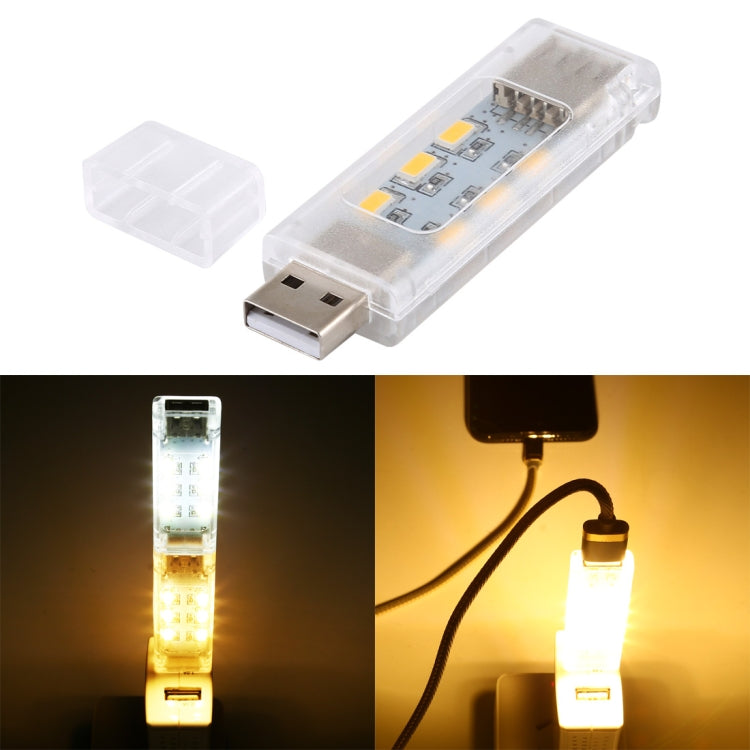 12 LEDs Double Sided Stackable USB Light(Warm White)