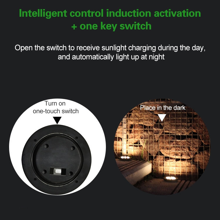 4 PCS 8 LEDs IP65 Waterproof Solar Powered Buried Lamp Garden Villa Garden Lawn Decorative Spotlight(White Light)