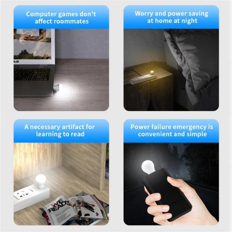 3 LEDs 5730 SMD USB LED Light Night Lamp Bulb, DC 5V (Warm White)
