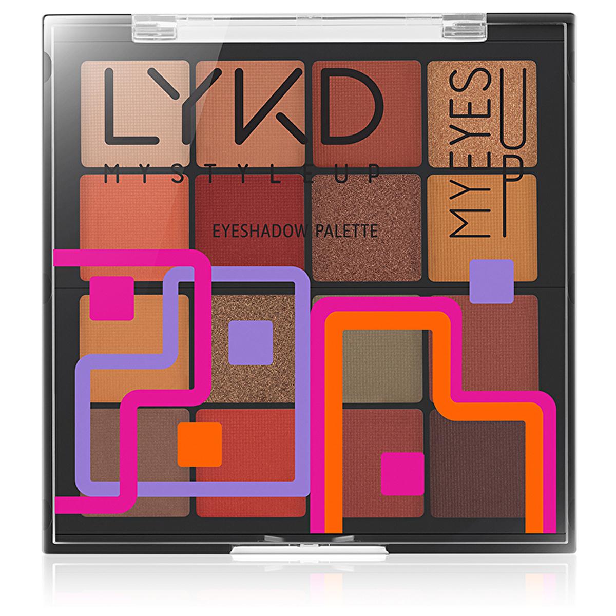 LYKD Eyeshadow Palette - 16 Pigmented, Blendable Colors for Stunning Eye Makeup - Matte, Shimmer, and Long-Lasting Shades