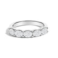 14K White Gold 1 1/4 Cttw Lab Grown Oval East West Band Ring