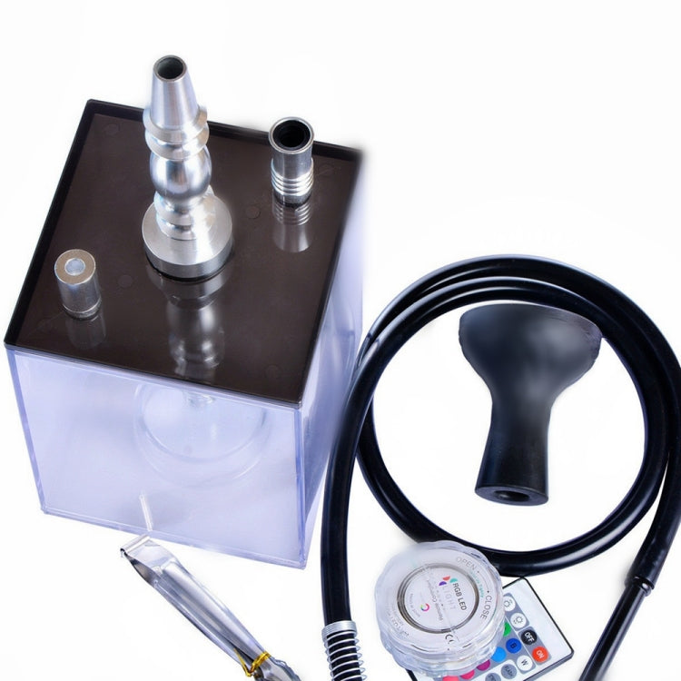 Cube Acrylic Single Pipe Hookah Set