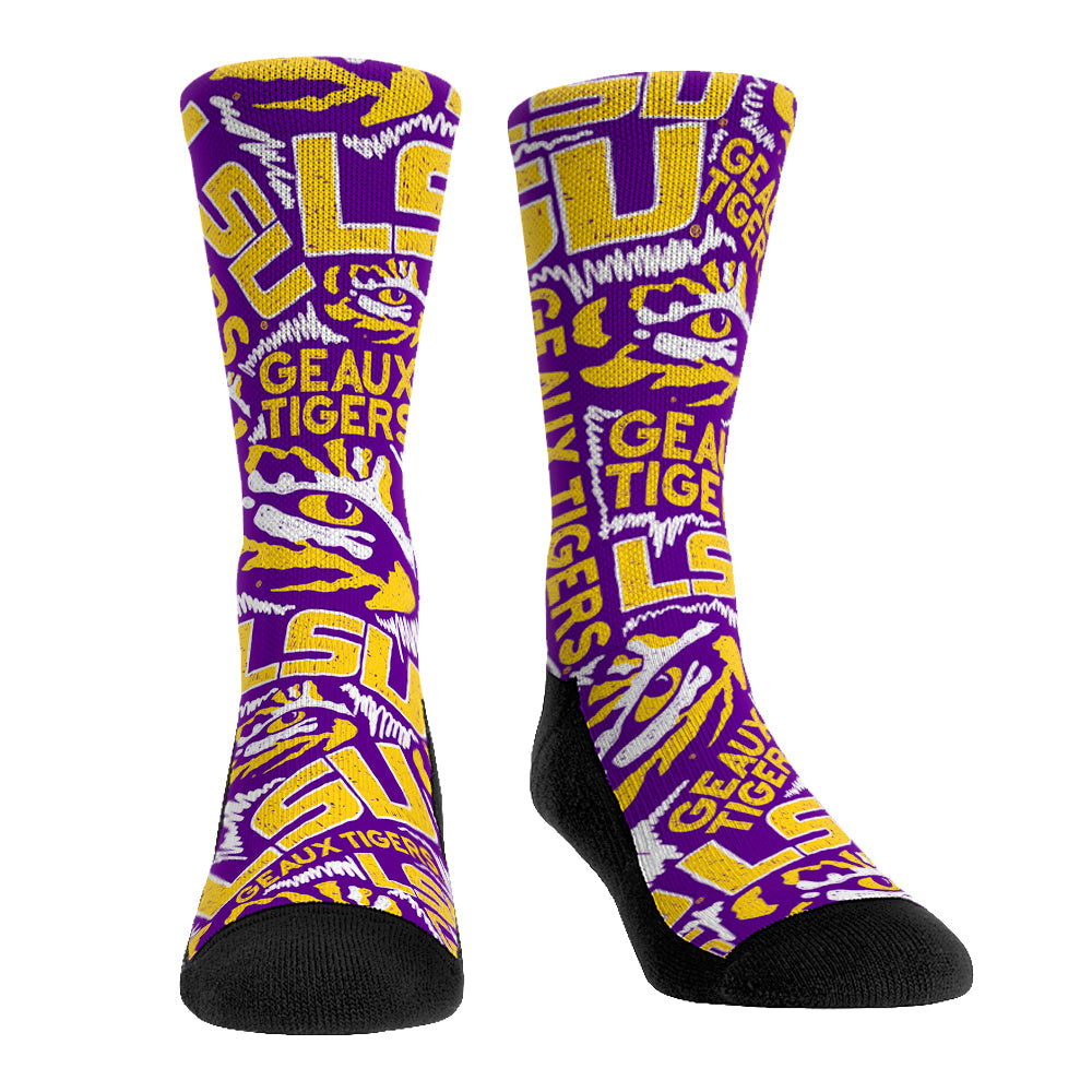 LSU Tigers - Logo Sketch Purple