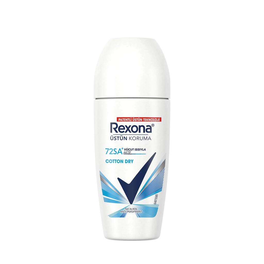 Rexona Cotton Dry Roll-On Deodorant with 72H Protection 50ml