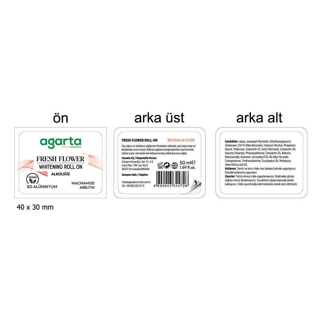 Agarta Natural Fresh Flower Roll-On Deodorant 50 ml
