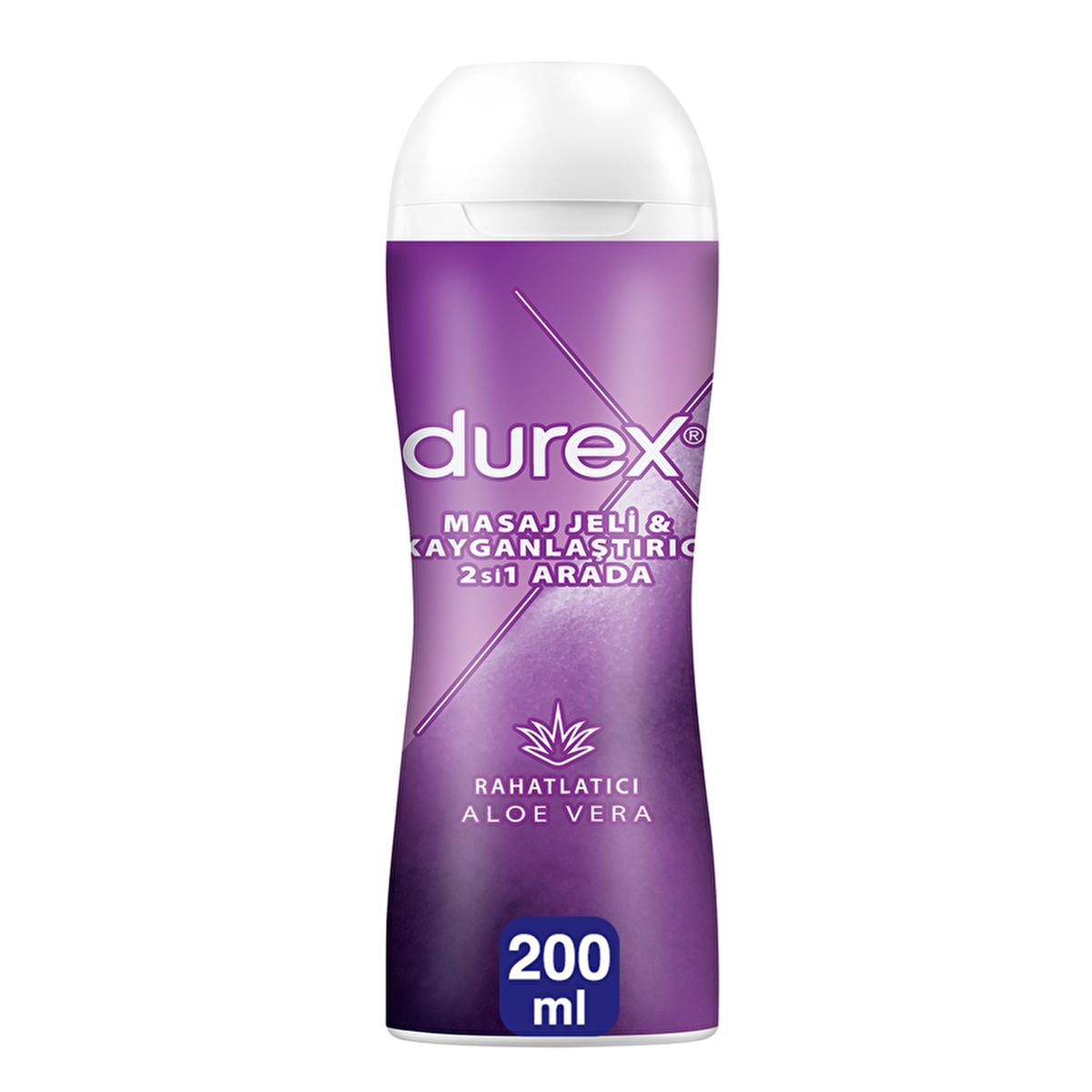 Durex 2in1 Aloe Vera Massage Gel & Personal Lubricant - Soothing, Fragrance-Free Intimate Gel for Couples - 6.76 fl oz
