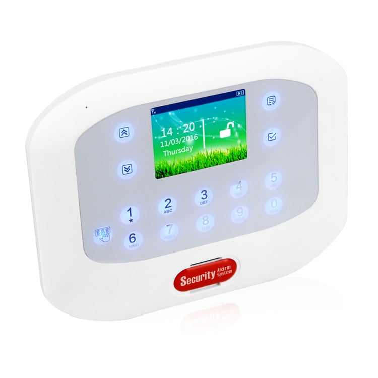 DY-GSM50A 8 in 1 Kit  315MHz / 433MHz Wireless GSM/PSTN Intelligent Anti-Burglar Alarm System, Touch Panel LCD Screen(White)
