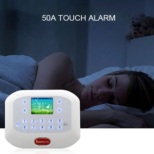 DY-GSM50A 8 in 1 Kit  315MHz / 433MHz Wireless GSM/PSTN Intelligent Anti-Burglar Alarm System, Touch Panel LCD Screen(White)