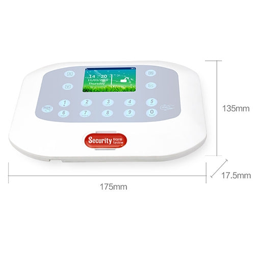 DY-GSM50A 8 in 1 Kit  315MHz / 433MHz Wireless GSM/PSTN Intelligent Anti-Burglar Alarm System, Touch Panel LCD Screen(White)