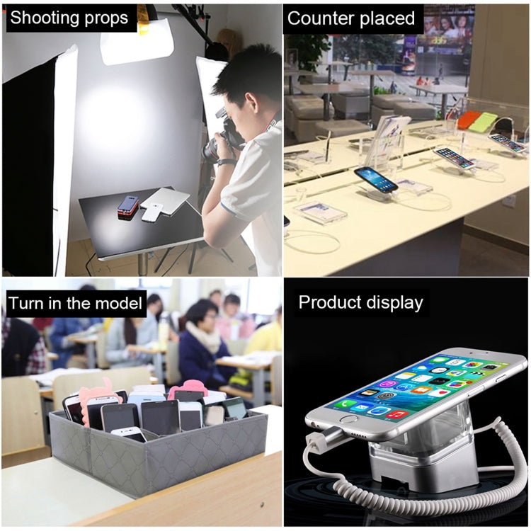 Universal Mobile Phone Burglar Alarm Display Holder / Anti-theft Display Stand with Remote Controller & Type-C / USB Port Port