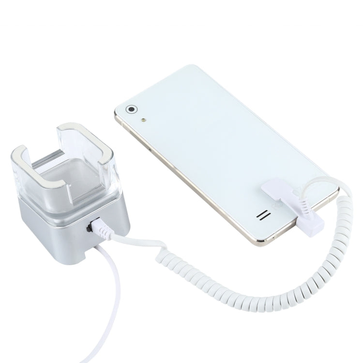 Mobile Phone Anti-theft Alarm Display Stand with Remote Control for Mobile Phones with Micro-USB Port