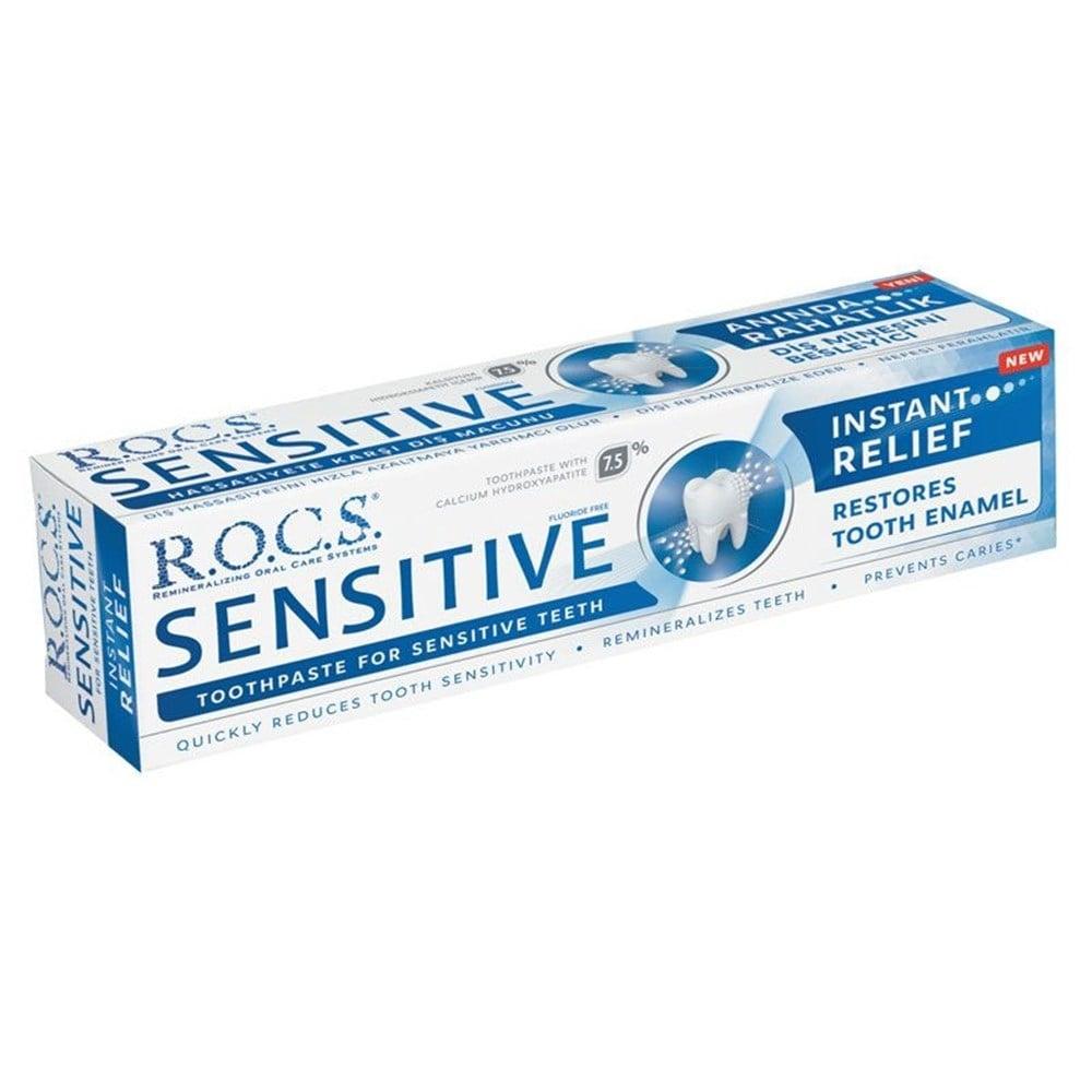 Rocs Sensitive Instant Relief Toothpaste for Sensitive Teeth - 94g