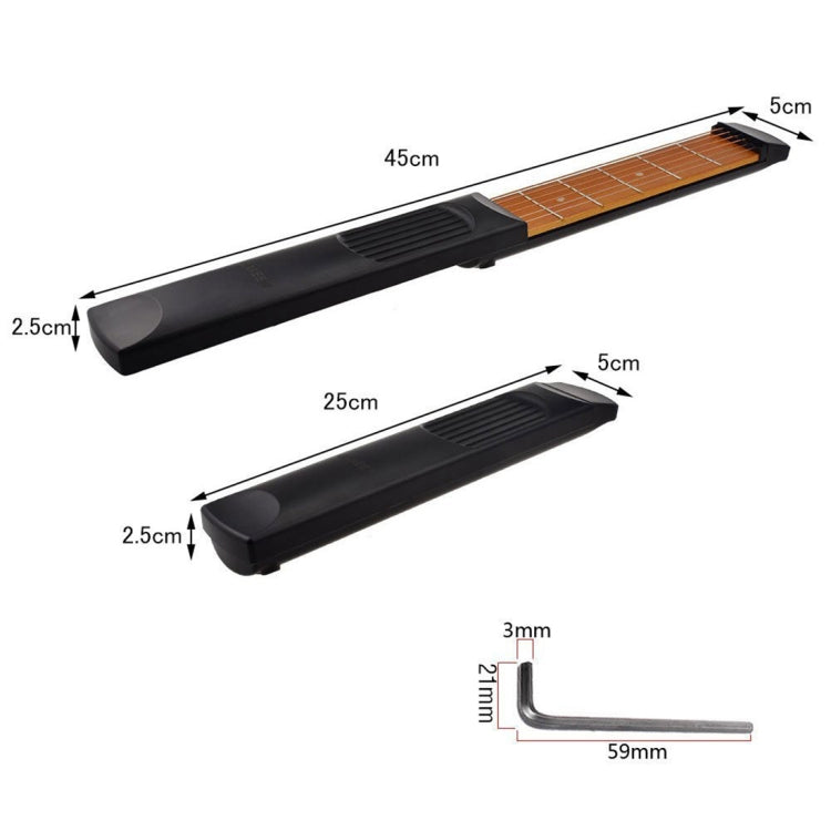 6 Fret Portable Pocket Guitar Practice Tool Gadget for Beginner Chord Fingering Practice Tool